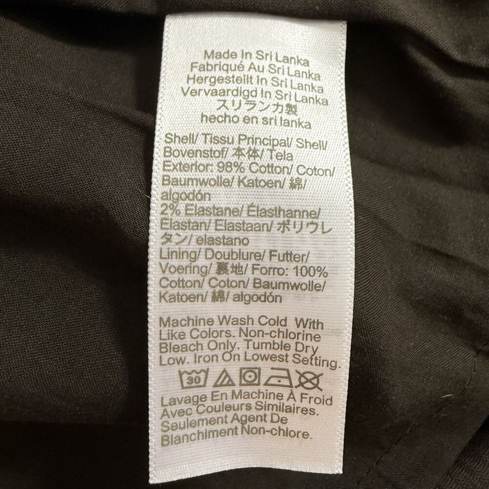 MADEWELL Corduroy Mini Skirt 4 Black Walnut Cotton Lined Zip Pencil NWT B77 - Picture 5 of 5